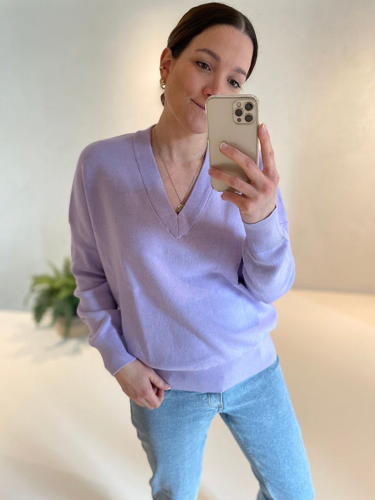 Inwear Foster knit in pastel lilac @ modin