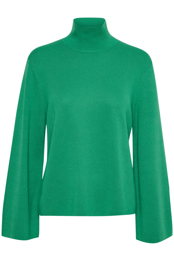 Inwear Musette bright green turtleneck knit in viscose @ modin