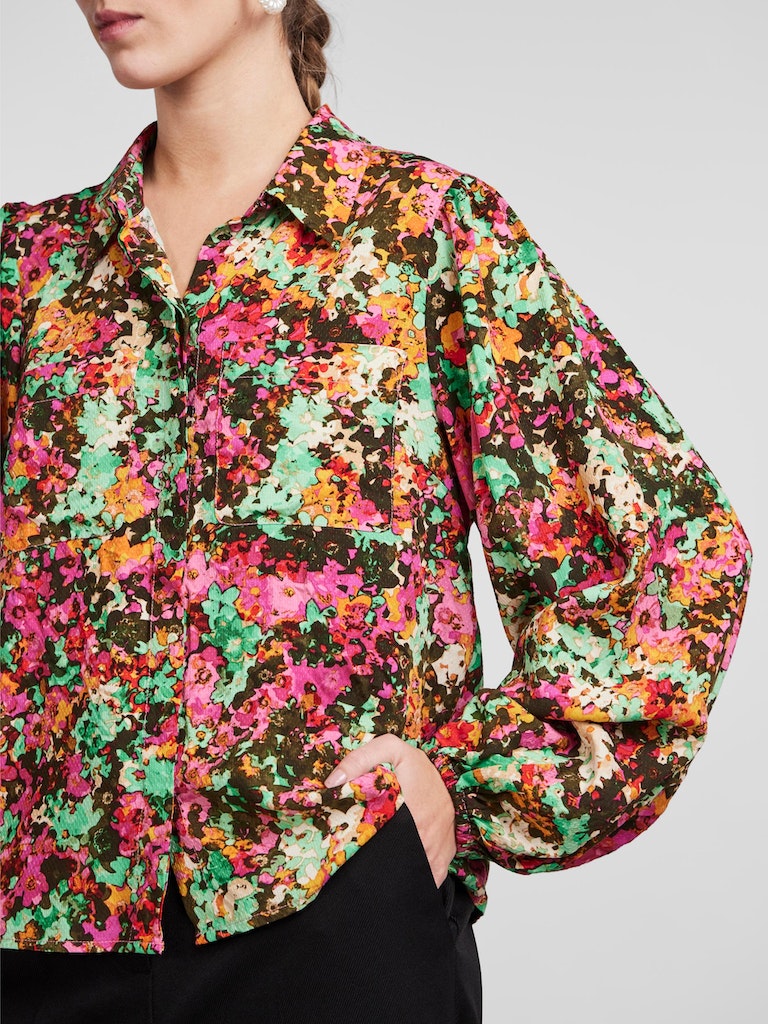 YAS Ming blouse in floral birch ming print @ modin