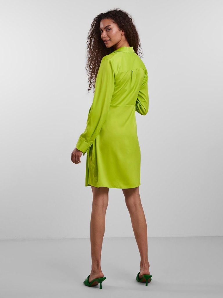 YAS Hilly wrapdress in tender shoots in recycled polyester @ modin
