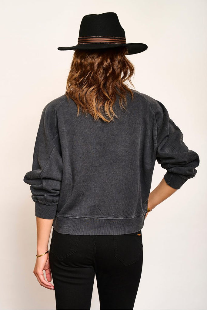 MKT studio Salifo sweater with california print in black @ modin