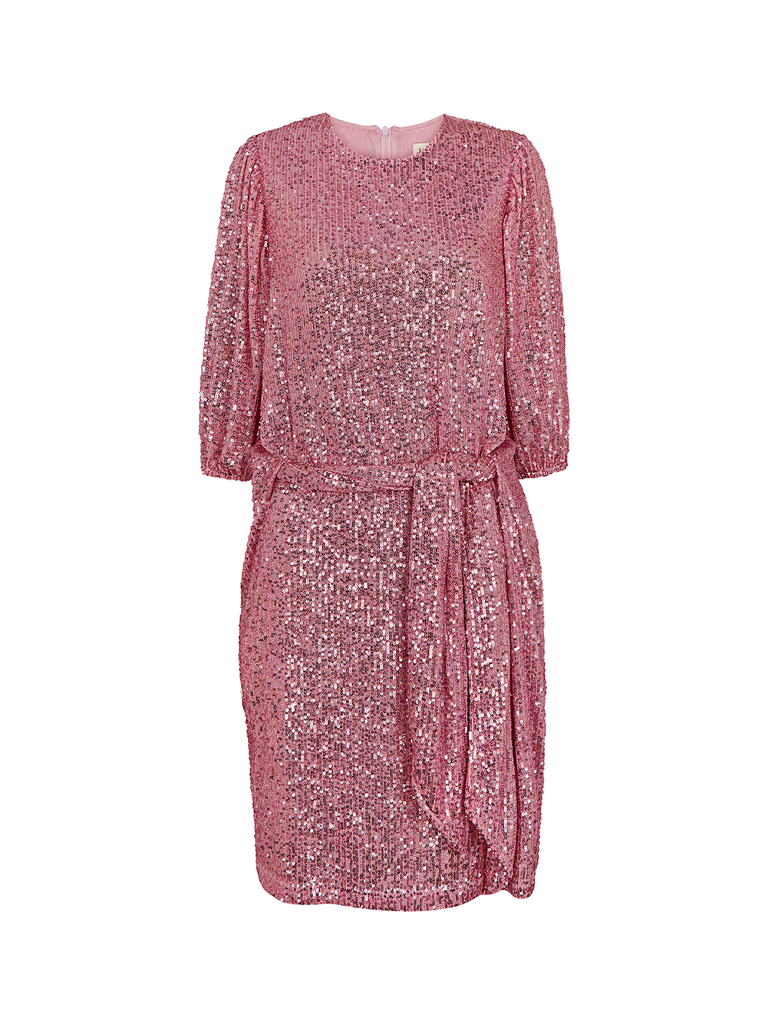 Laundry Lab Sienna dress in pink strass sequin @ modin