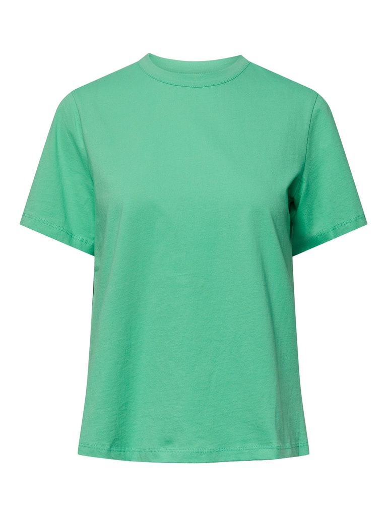 YAS Sarita basic t-shirt in katydid green @ modin