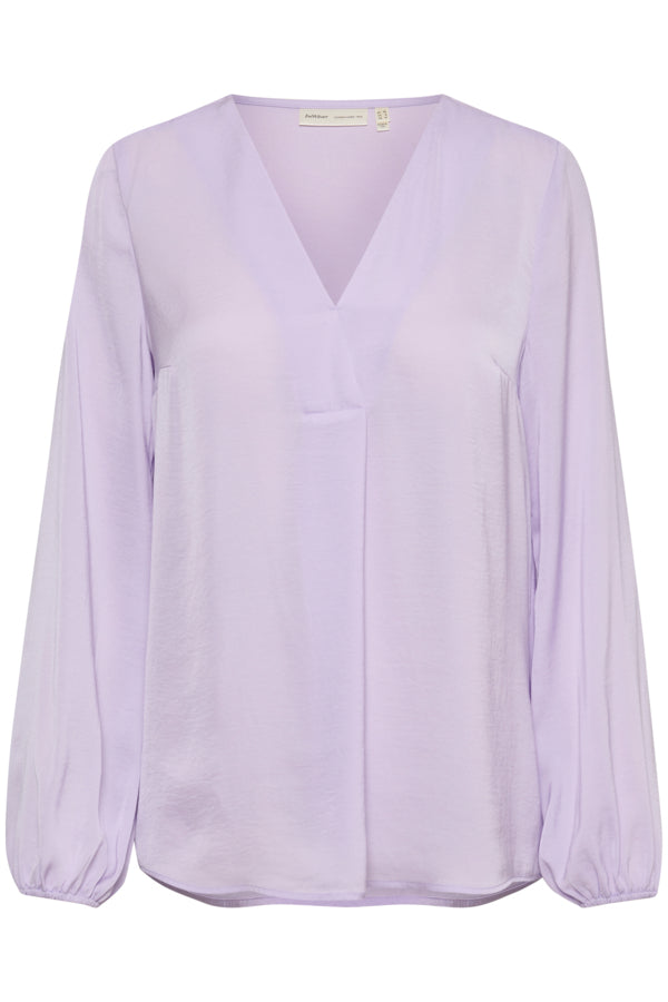 Inwear Rinda top with long sleeves blouse in pastel lilac @ modin