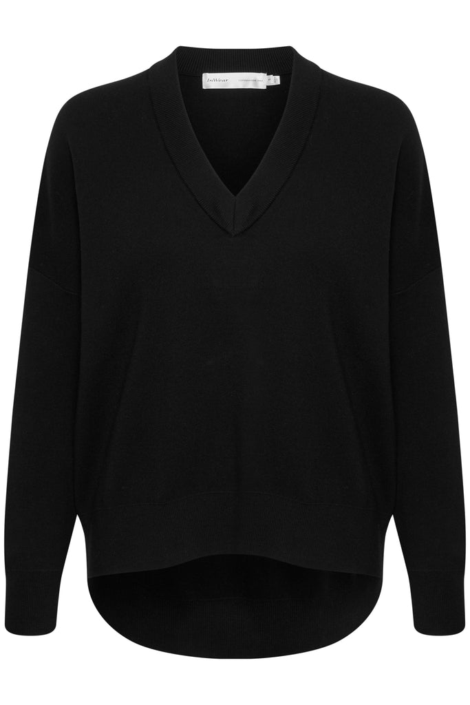 Inwear Foster V-neck knit in black @ modin