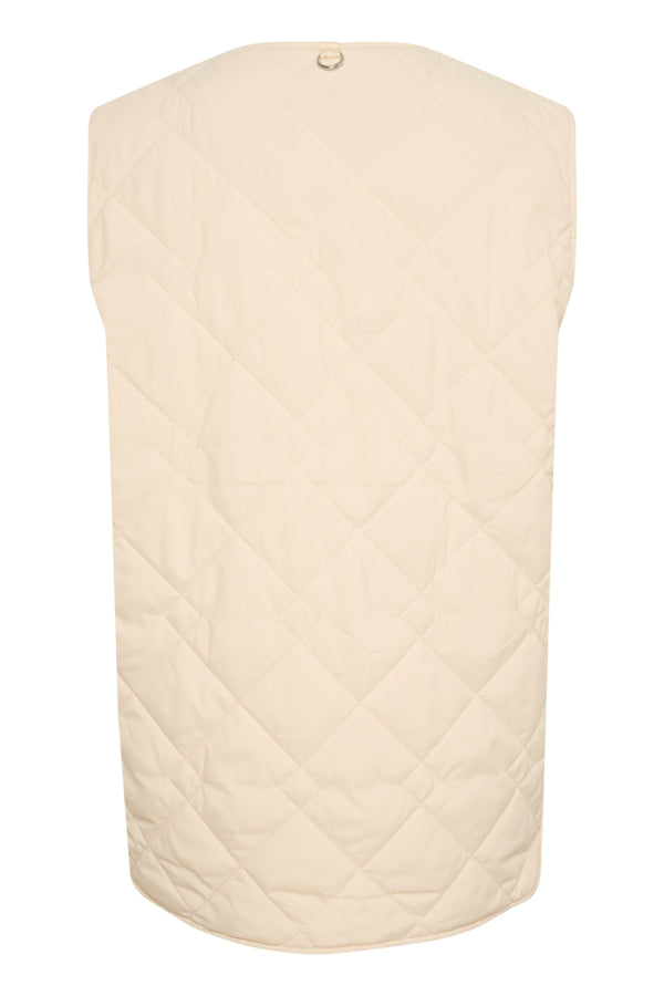 Inwear Molli waistcoat bodywarmer in eggshell beige @ modin