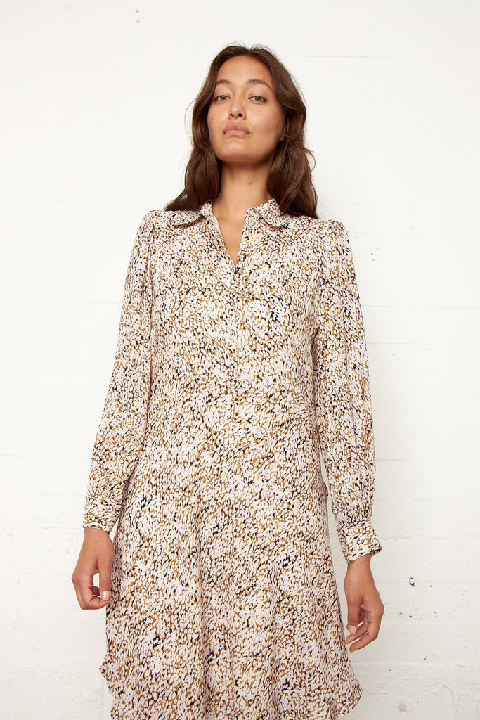 Second Female Lotus dress in golden brown @ modin