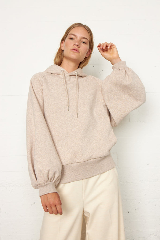 Second Female Fuchsia hoodie in safari with LOVE print @ modin