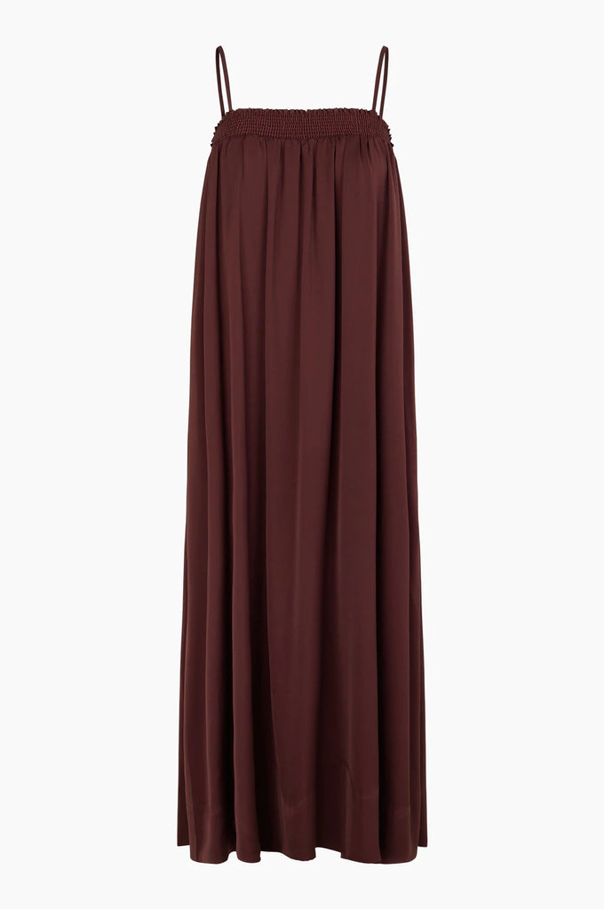 Second Female Minga loose maxi dress in rum raisin @ modin