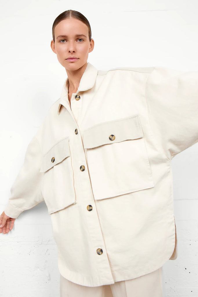 Second Female Njord oversized jacket in brazilian sand @ modin