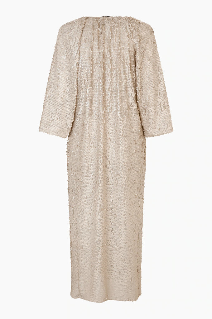 Second Female Life sequin maxi dress in champagne @ modin