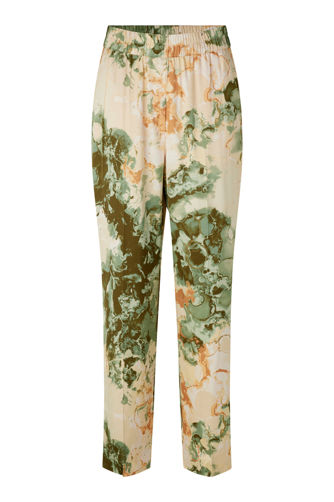Second Female Onyx printed trousers in laurel green @ modin