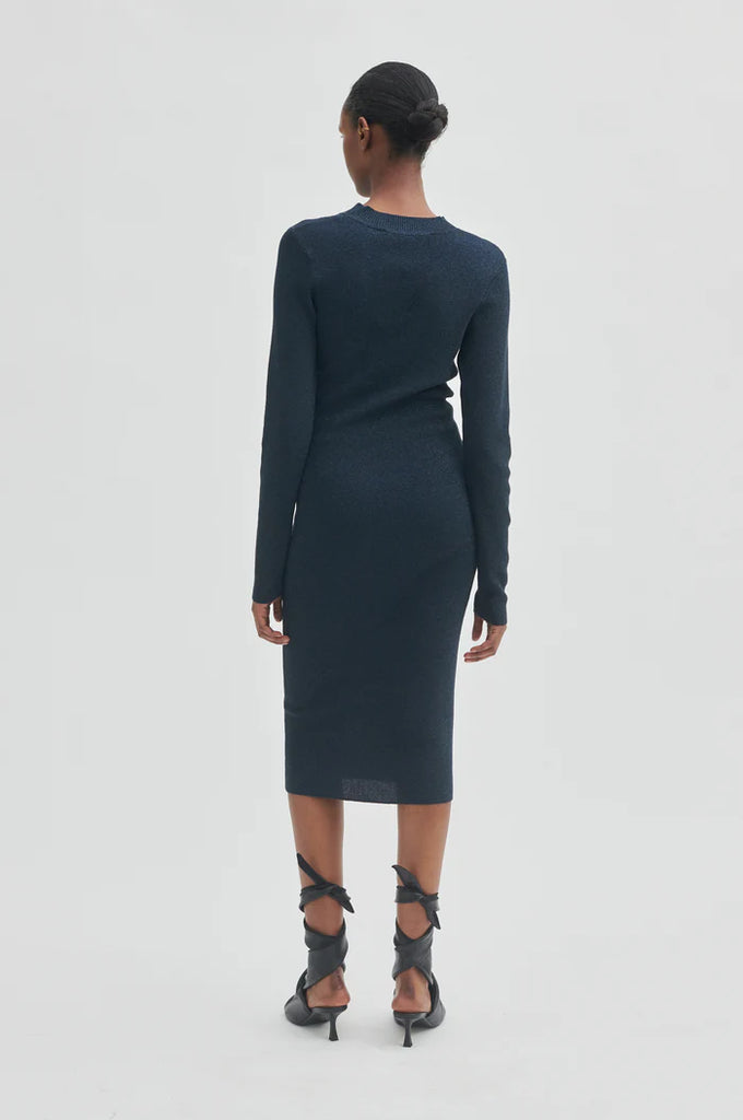 Second Female Canilly knit dress in stratified sea @ modin