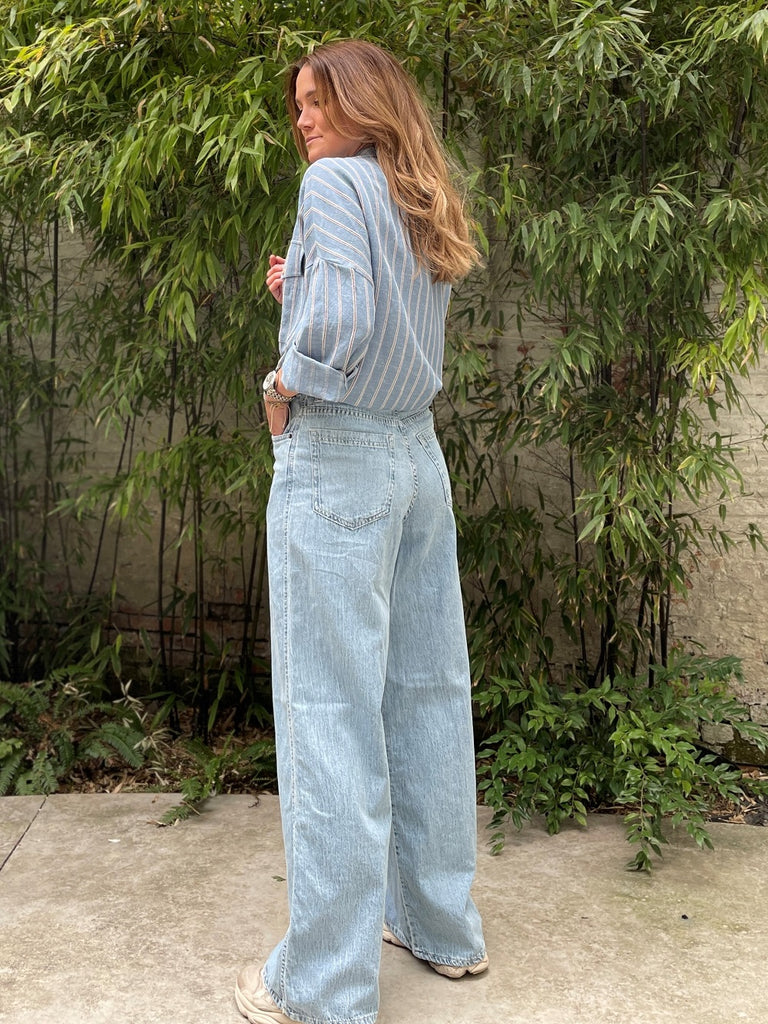 American Vintage Fybee bleached wide jeans  @ modin