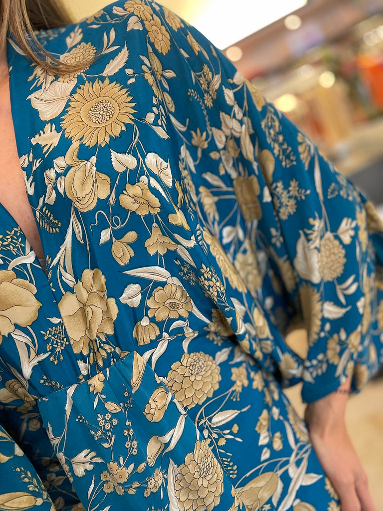 Sissel edelbo Juno dress in blue floral print @ modin