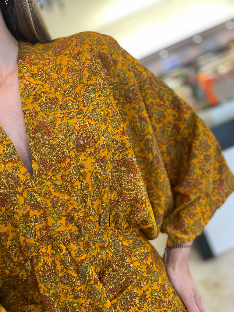 Sissel edelbo Juno dres multi yellow print @ modin