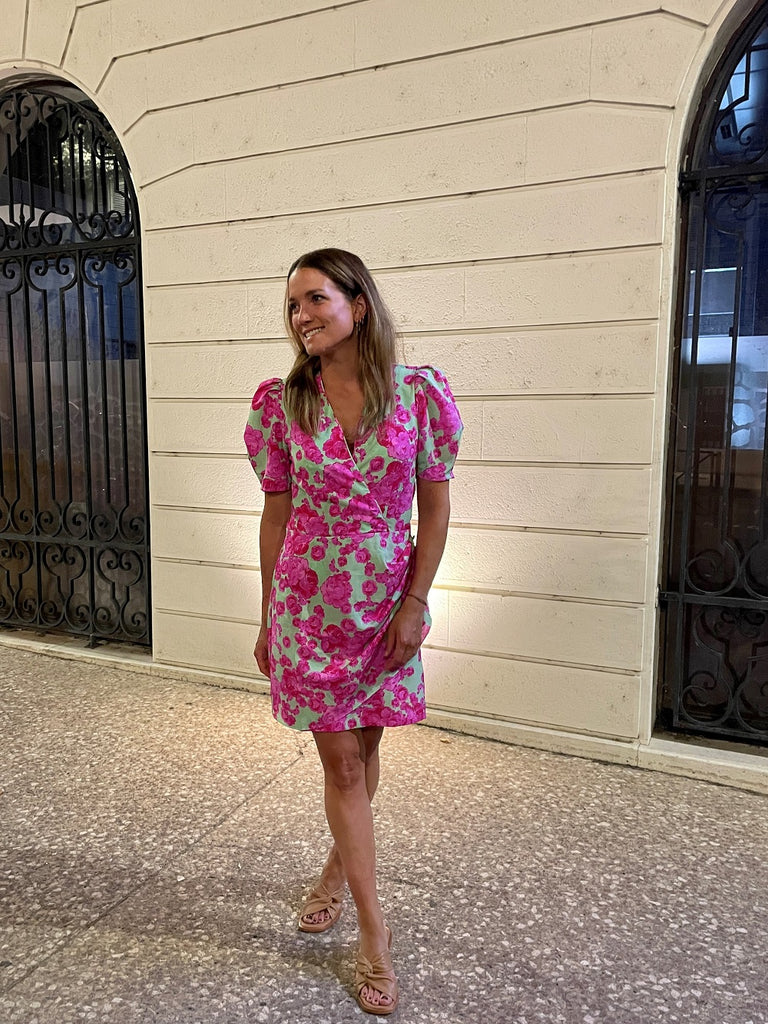 Cras mintycras wrap dress in blossom pink @ modin