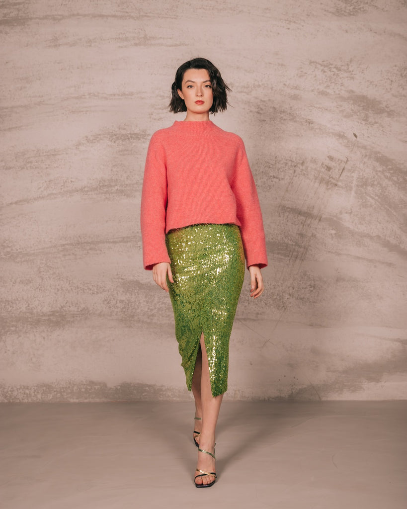 Laundry Lab Lois green sequins skirt @ modin