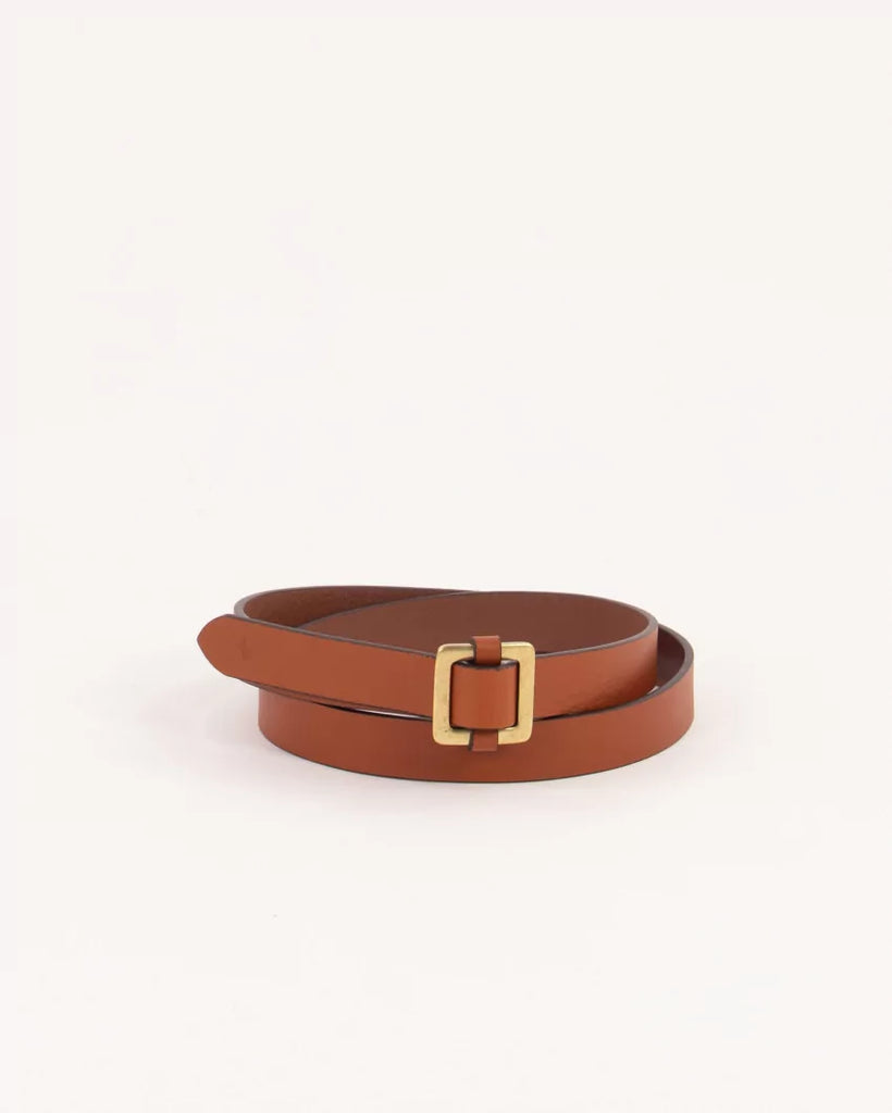 Sessun Nuia small belt in golden brown @ modin