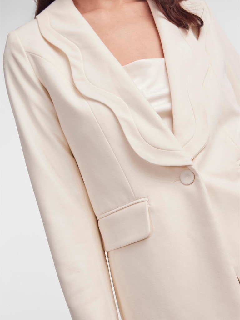 Y.A.S. wedding bridal collection Simone blazer in gardenia off white @ modin