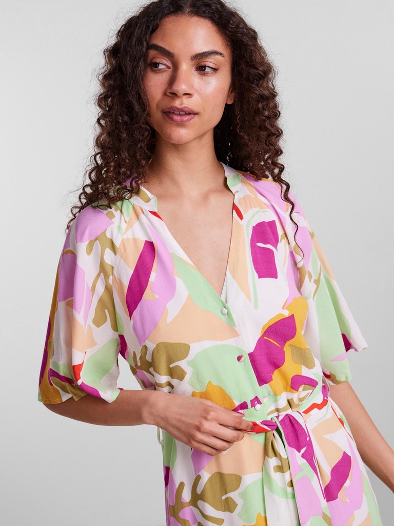 Y.A.S. Holima dress in eggnog holima print @ modin