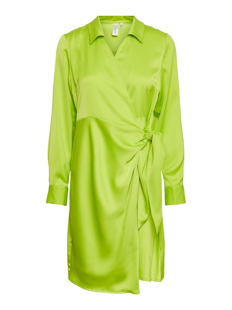 YAS Hilly wrapdress in tender shoots in recycled polyester @ modin