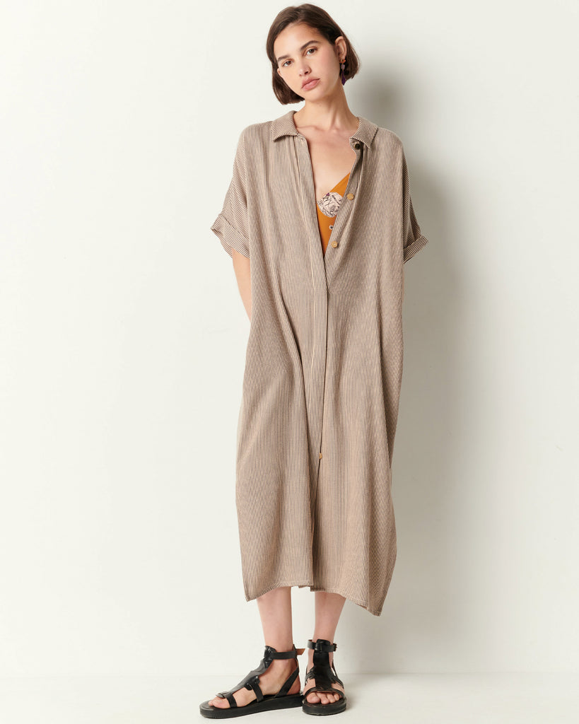Sessun Minola shirt dress in sandblue @ modin