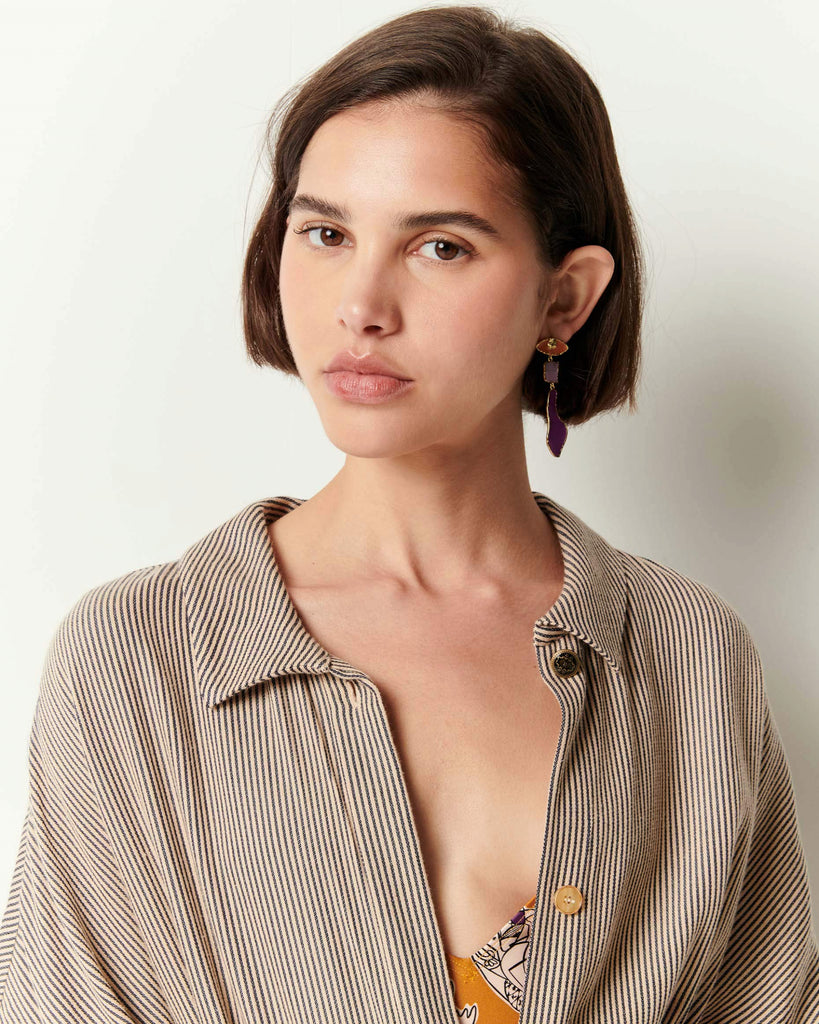 Sessun Minola shirt dress in sandblue @ modin