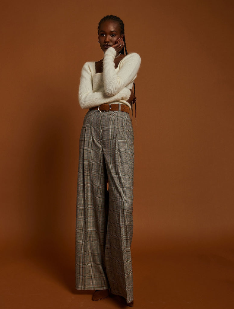 Idano Antonia high waist checkered pants @ modin