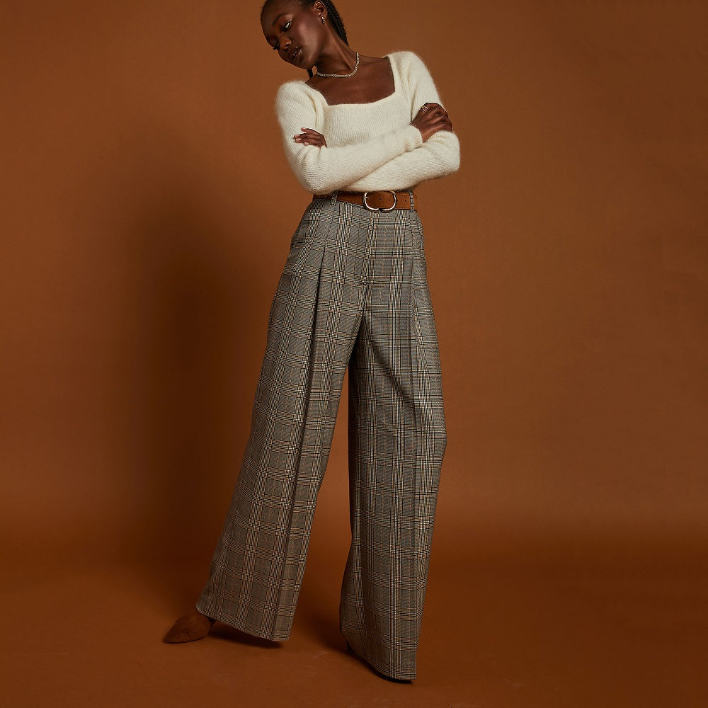 Idano Antonia high waist checkered pants @ modin