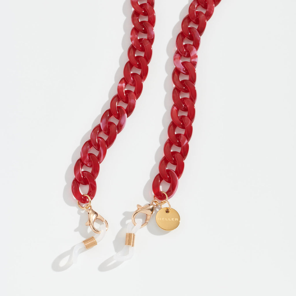 Meller tashi chain in cherry for sunglasses @ modin
